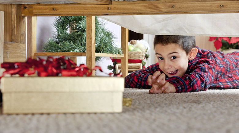hide holiday gifts
