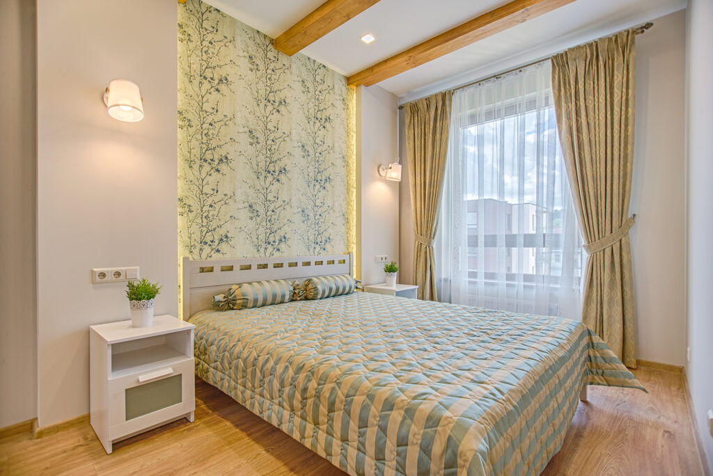 Photograph of bedroom interior