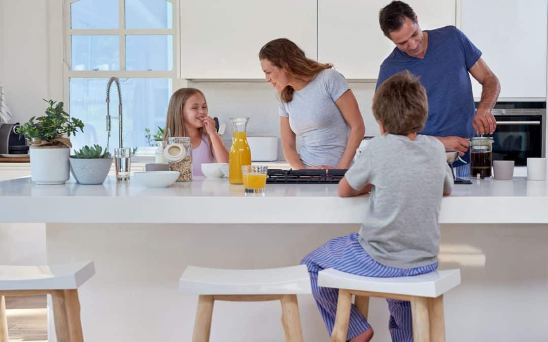 busy summer kitchen organization
